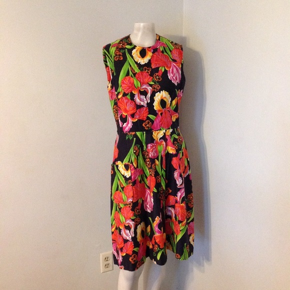 Vintage Dresses & Skirts - Vintage Vibrant Floral Dress M